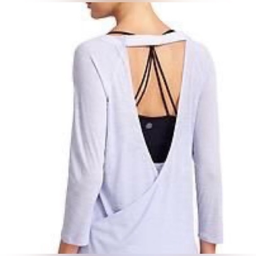 Athleta Aster Blue Clarity Work Out Top.  Size M